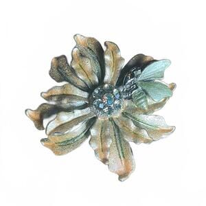 Miriam Haskell Flower & Bee Brooch Pin